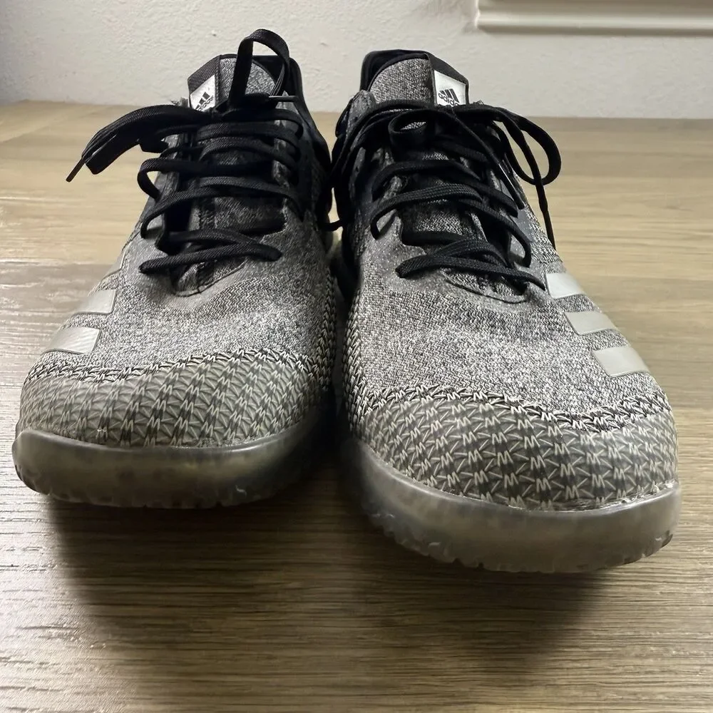 Adidas Shoes Women 11 Crazy Flight X2 Volleyball Black Silver Knit Boost